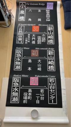 阪急　表示幕　方向幕⑥ 京都行先 2001-7 Yahoo!オークション - 阪急電車 京都線 側面一体表示幕 2001年7