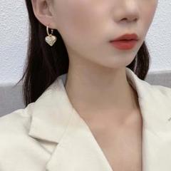ピアス　ハート ゴールド デート 金　結婚式　インポート