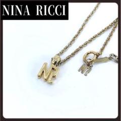 NINARICCI　ニナリッチ　ネックレス　NR　ロゴ　ゴールド