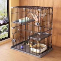 猫ケージ キャットケージ 2段 スリム 大型猫用 幅76*奥行50.5*高