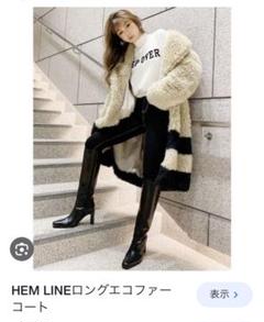 GYDA　ロングエコファーコート 最低 価格ファッション - 【美品】GYDA ロングエコファーコート