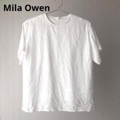Mila Owen ミラオーウェン トップス 半袖 清楚 上品 エレガント 麻