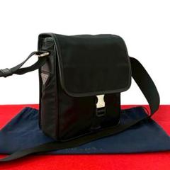未使用保管品 プラダ 三角ロゴ レザー ナイロン ショルダーバッグ ポシェット