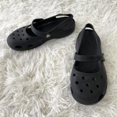 極美品 クロックス シャイナ W8 廃盤品 黒 - メルカリ