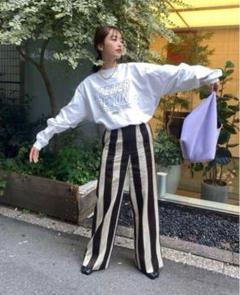 トゥデイフル ストライプパンツ　F TODAYFUL/トゥデイフル】Stripe Tuck Trousers/ストライプタック