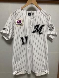 【美品】 佐々木朗希 17 ロッテ ユニフォーム ホーム M MIZUNO