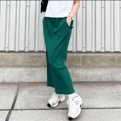 【ジーラ】リブロングタイトスカート　ウエストゴム　バックスリット　M