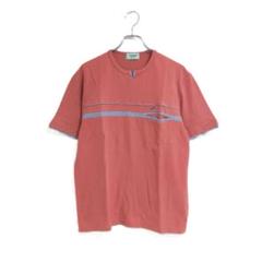 Crocodile Tシャツ 半袖 薄手 綿 レッド M 春 夏 インナー 上品