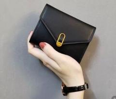★レディース折り財布　ブラック　大人気　新品　大特価　送料無料