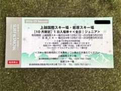 上越国際スキー場・岩原スキー場 1日入場券 ジュニア1枚 - メルカリ