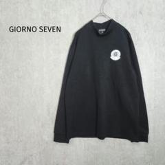 ジョルノセブン【М】メンズゴルフウェア　ロングスリーブTシャツ　黒　a6303