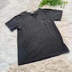 GYDA (ジェイダ) Vネックカットソー ポケットTシャツ 黒 Fサイズ