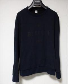 新品同様 ベルルッティ ロゴ入り長袖スウェット 濃紺 L