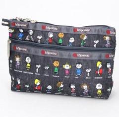 【新品未使用タグ付】【完売品】スヌーピー レスポ　レクタンギュラー　ハピネスイズ RECTANGULAR COSMETICスヌーピー＆パルレクタングラー