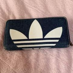 入手困難✨adidas ラウンドファスナー デニム トレフォイルロゴ