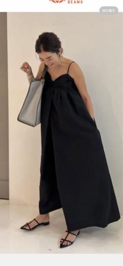 effe beamsマキシオールインワンドレスサロペット　グリーン effe beamsマキシオールインワンドレスサロペット グリーン