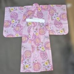 子ども用浴衣 ピンク花柄 100〜115㎝
