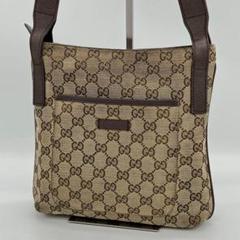 【良品】GUCCI ポシェット サコッシュ ショルダーバッグ GGキャンバス