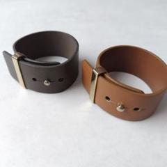 レディース レザー調バングル 2色セット