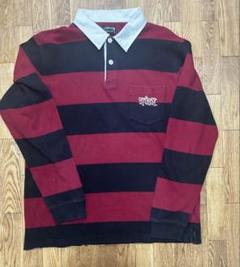 523【即完売品】ステューシー♤ワンポイントロゴ　ボーダー　長袖ラガーシャツ 523【即完売品】ステューシー♤ワンポイントロゴボーダー長袖