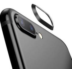 新品 iPhone 7 8 Plus カメラ レンズ ブラック リング アルミ