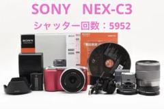 SONY NEX-C3 ダブルレンズ ピンク シャッター数5952 #C11 SONY NEX-C3 ダブルレンズ ピンク シャッター数5952 #C11
