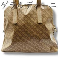 ゲラルディーニ★モノグラムパターン ハンドバッグ GHERARDINI / ゲラルディーニ 内側モノグラム柄 牛革 シボ革