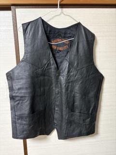 Harley-Davidson レザーベスト Lサイズ鹿児島刺繍　他2点セット Harley-Davidson レザーベスト Lサイズ鹿児島刺繍 他2点セット
