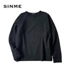 美品SINME スウェット　刺繍ロゴ　L SINMEL/Sスウェットブラック - Pale Jute