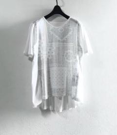 ◎SAYURI バックティアードカットソープルオーパー シルバー×ホワイト