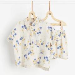 エイチアンドエム 花柄シャツ ショートパンツ 2点セット