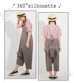 本底値です♪　カーキ　夏に涼しいサロペット・サルエルパンツ　プロフから全品見てね
