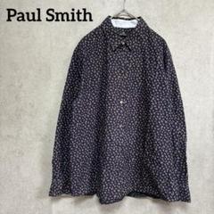 【訳あり】paul smith ピーエスポールスミス 長袖花柄シャツ　M