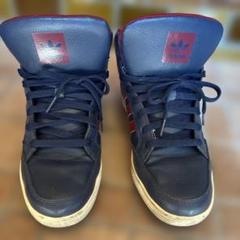ネイビー レッド スニーカー adidas ネイビー/レッド ハイカットスニーカー - メルカリ