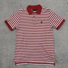 KJUS. ストライプ ポロシャツ 赤 半袖 ポロシャツ メンズ ゴルフ MOVESPORT サンスクリーン 吸汗