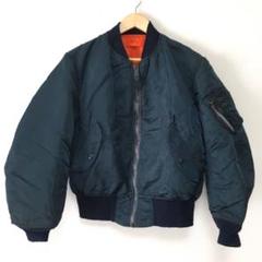 80s 90s alpha MA-1 ネイビー　usa製　3本タグ　旧タグ ALPHA INDUSTRIES 米国製 80s 初期 MA-1 三本タグ 民間 フライト