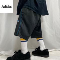 00s Adidas スウェット バギーパンツ ショーツ ジャージ 極太 刺繍