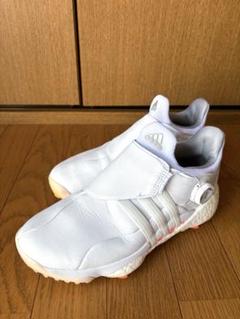 一回のみ使用の美品　アディダス　ゴルフシューズ　24.5 白 adidas アディダス ゴルフ シューズ スパイク レディース
