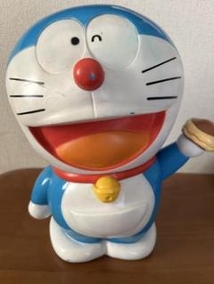 非売品ドラえもん どでか貯金箱 約30cm ソフビ 2点セット ドラえもん ドラミちゃん ソフビ人形 レトロ 貯金箱