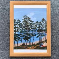 原田泰治　揮毫　直筆　『風』　非売品 原田泰治 揮毫 直筆 『風』 非売品