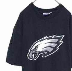 【レアデザイン‼️】90s Reebok 半袖Tシャツ L ブラック NFL 古着