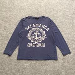 長袖Tシャツ ネイビー グラフィック Mサイズ アメカジ 071101