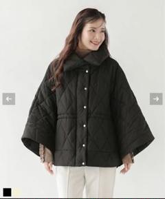 【新品未使用】fit more キルティングポンチョ コート　ケープ　ブラック 000000001005-23-l.jpg?t=