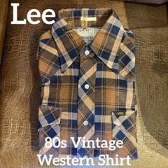 ☆Lee 80年代ビンテージ デッドストック プリントネル ウエスタンシャツ☆