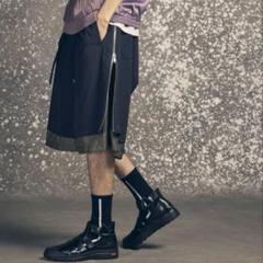 MAISON SPECIAL サイドジップレイヤリングワイドショートパンツ 0