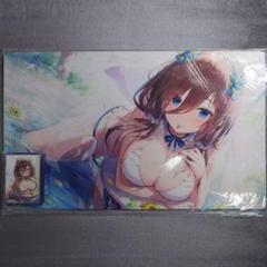 α1 五等分の花嫁 水着&ひまわり&花びら 中野三玖 スリーブ&プレイマット