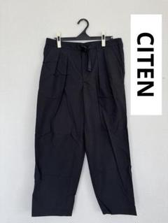 CITEN コットンナイロン　ベルテッド　ツータック　スーパーワイドパンツ　Ｍ