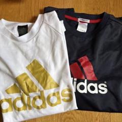 adidas 速乾性　ドライTシャツ　黒　白