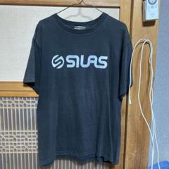 SILAS サイラス ブラック Tシャツ ロゴプリント L フェード　黒