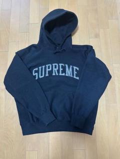 supreme ブラック　フーディ Sサイズ